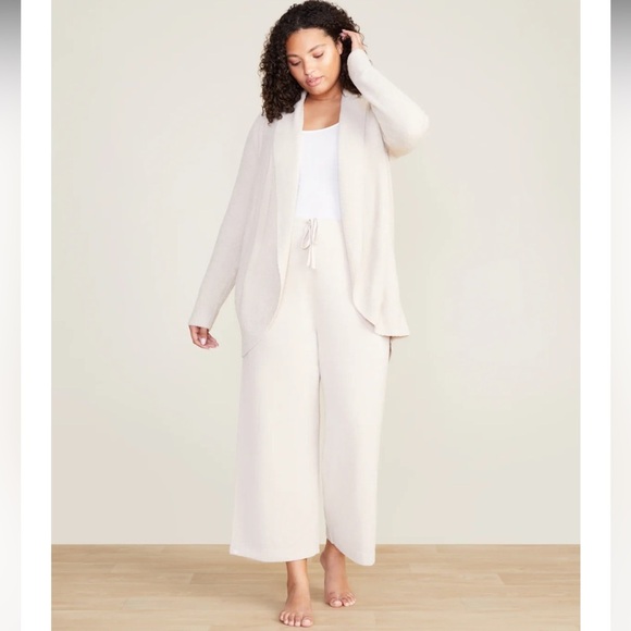 Barefoot dreams cream tan cozy warm chic lite circle cardigan - Picture 2 of 5